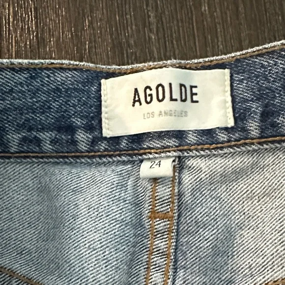 Agolde 90s Women’s Ripped Light Blue Jeans - Picture 2 of 8